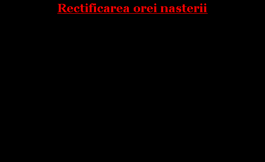 Textfeld: Rectificarea orei nasterii
